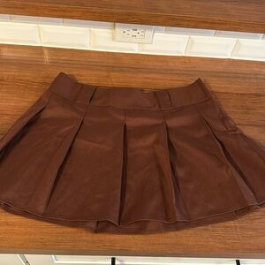 Pleated mini skirt